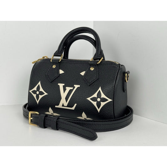 Louis Vuitton Monogram Empreinte Giant Nano Speedy Black R-1