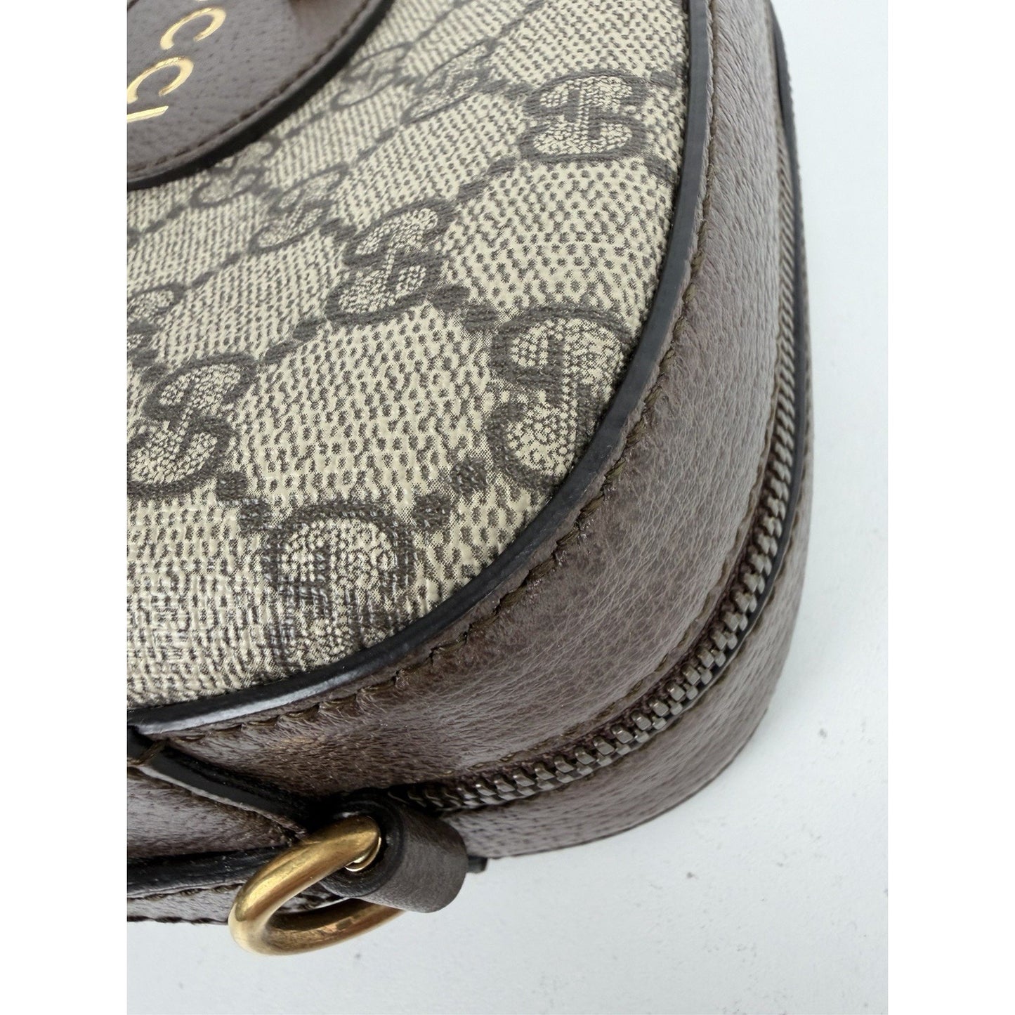 Gucci Neo Vintage GG Supreme Camera Messenger Bag Coated Canvas & Leather Tag S