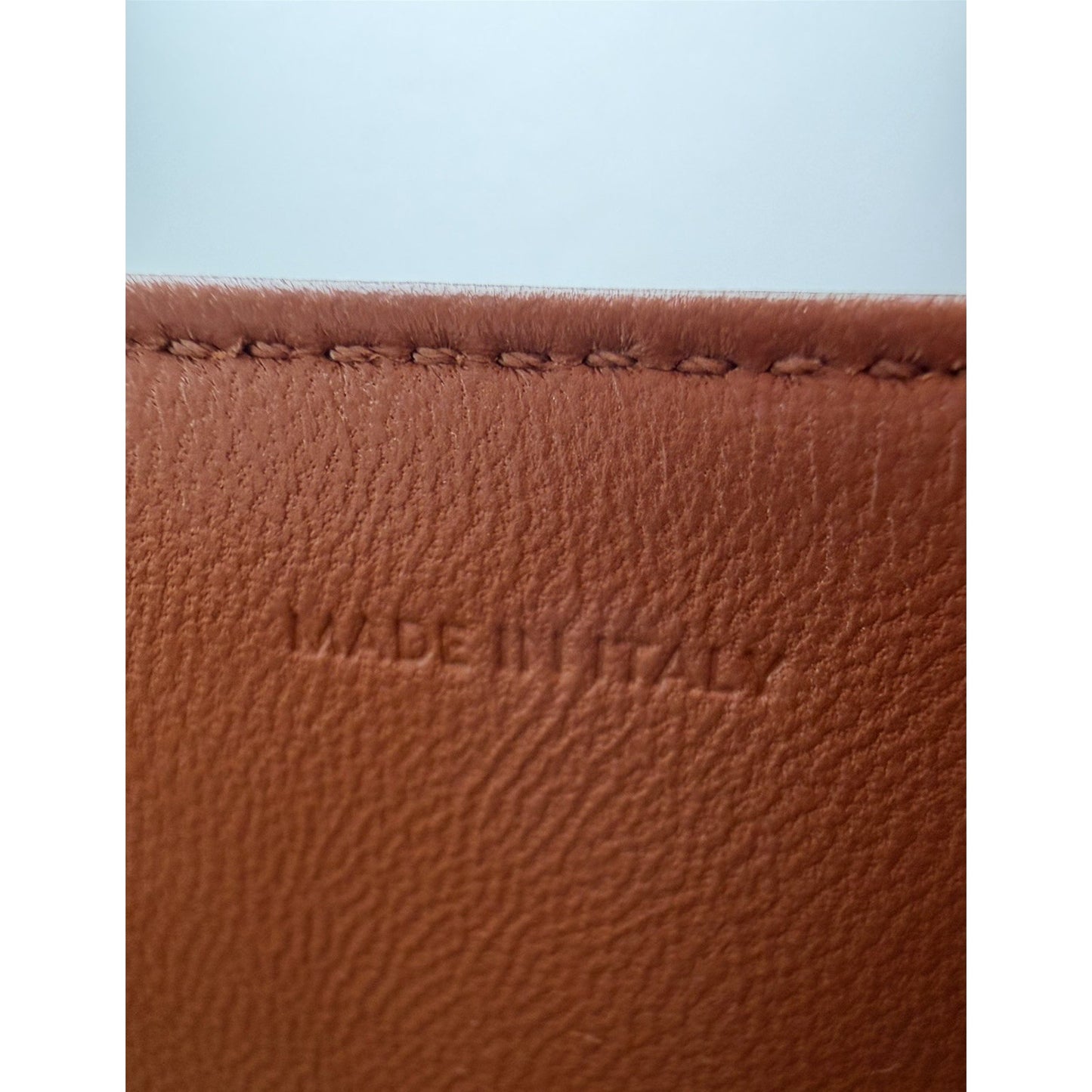 Celine Triomphe Claude Shoulder Bag in Natural Calfskin Leather Gold Hardware C5