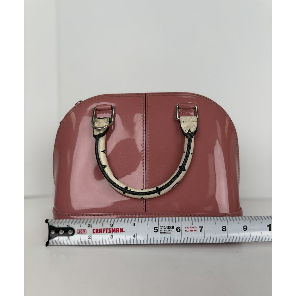 Louis Vuitton Alma BB Small Handbag in Vernis Miroir Pink Patent Leather 2017