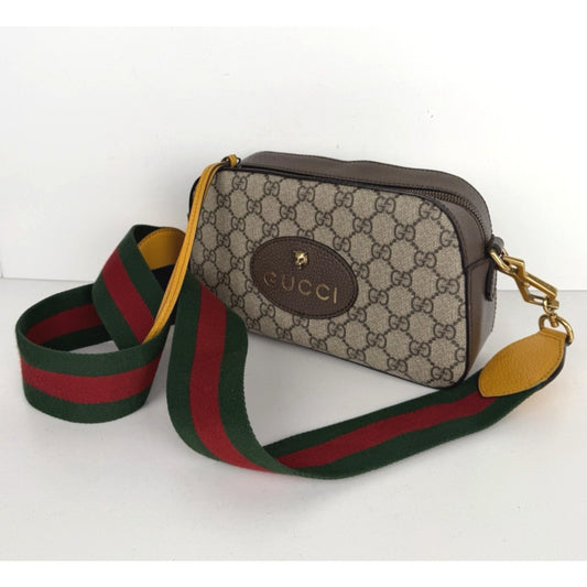 Gucci Neo Vintage Camera Shoulder Bag in Brown GG Supreme Coated Canvas S-09