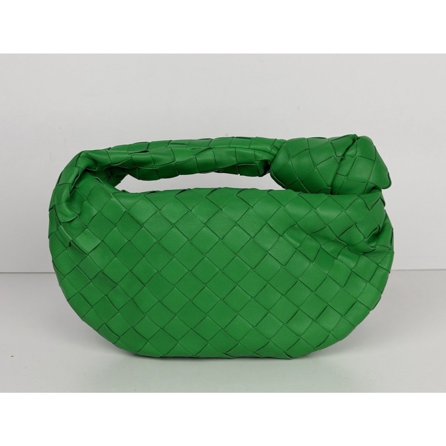 Bottega Veneta Mini Jodie Bag in Parakeet Green Intrecciato Woven Leather S10