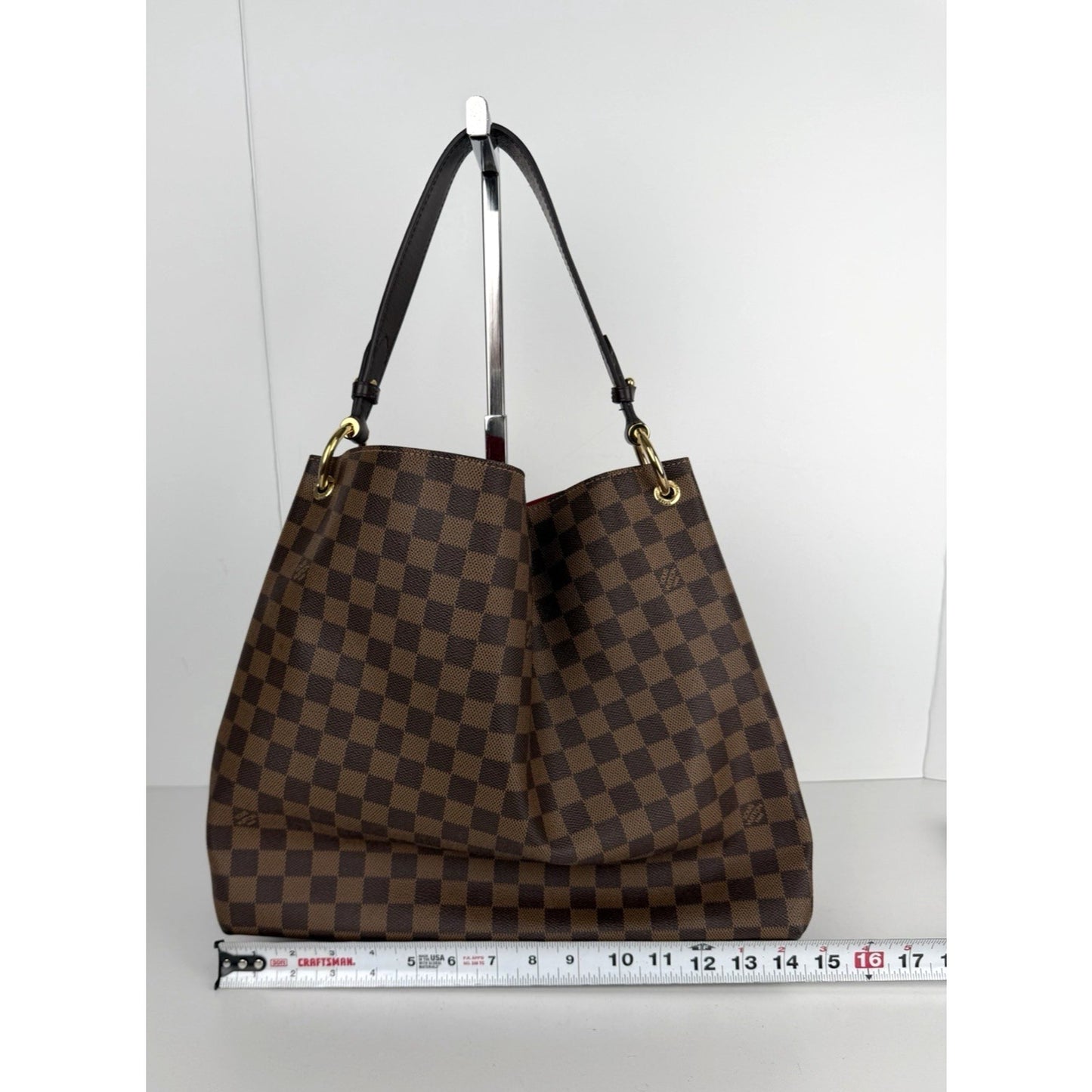Louis Vuitton Graceful MM Hobo Shoulder Bag in Damier Ebene Coated Canvas NFC C3