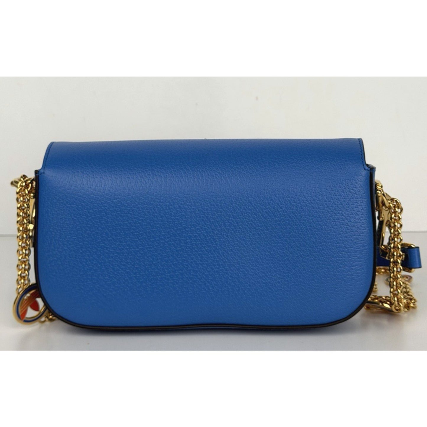 Gucci x Adidas Horsebit Small in Blue and White Leather Shoulder Bag 1955 S10