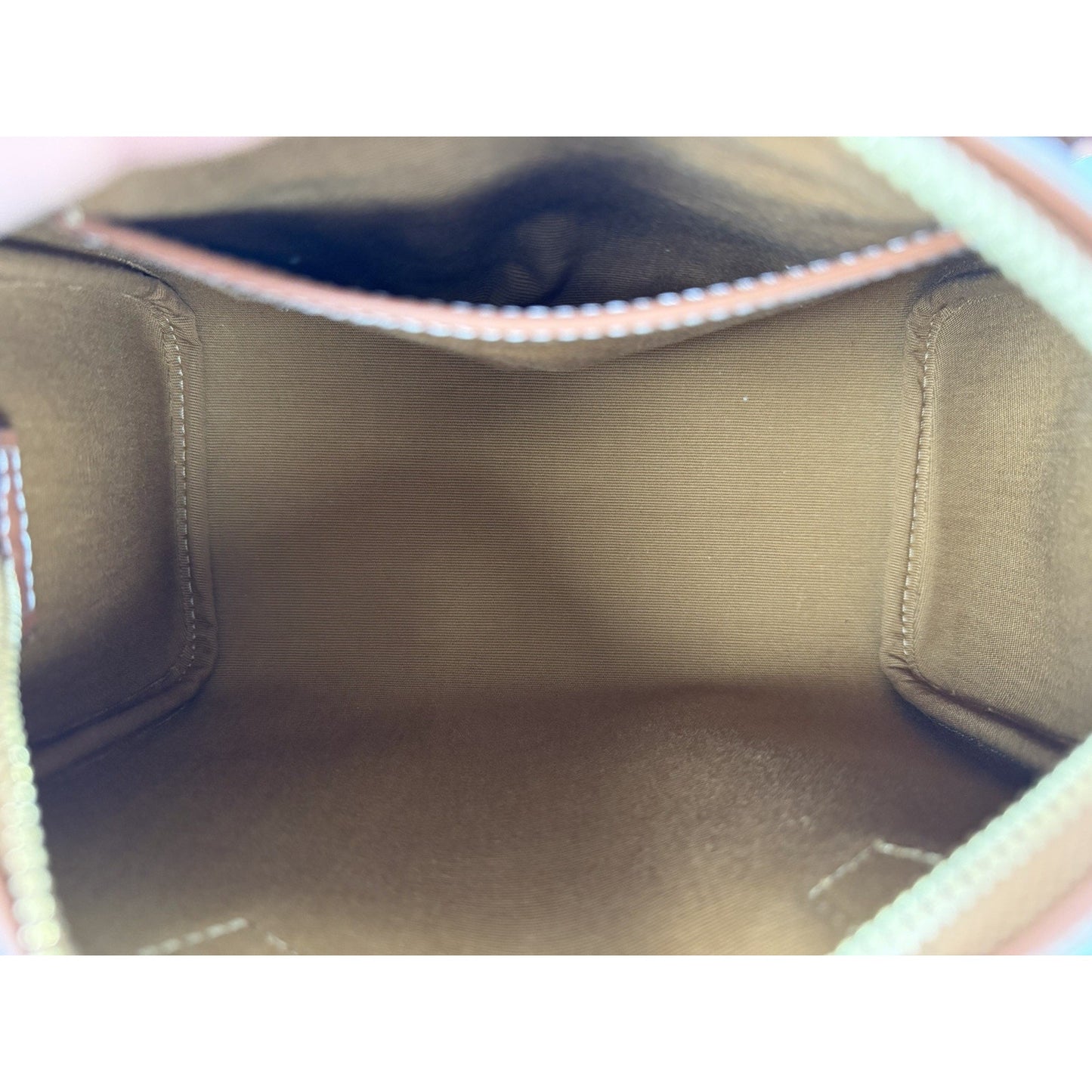 Celine Small Boston Bag in Tan Triomphe Coated Canvas F1