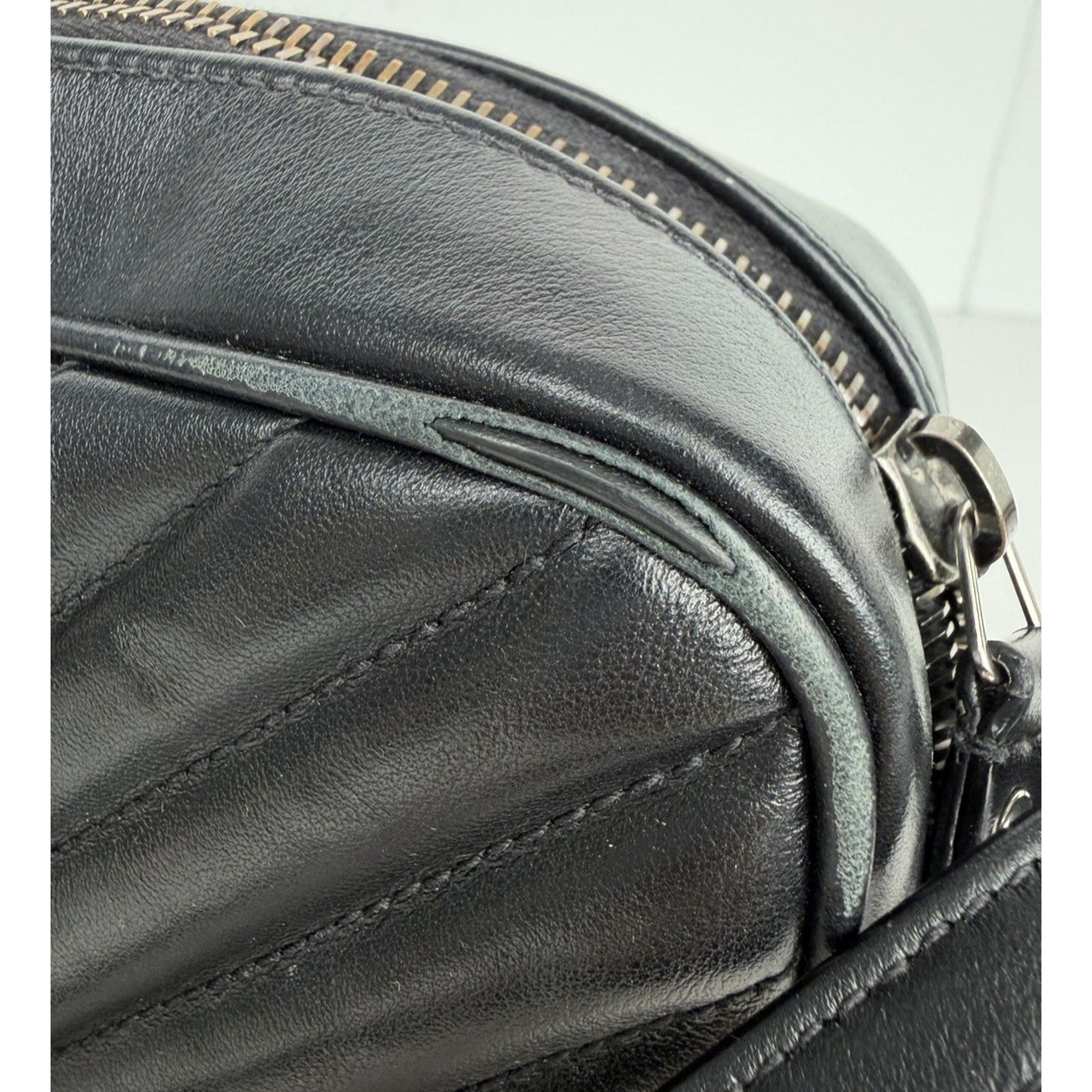 Saint Laurent Lou Camera Bag Medium in Black Quilted Calfskin Leather S01