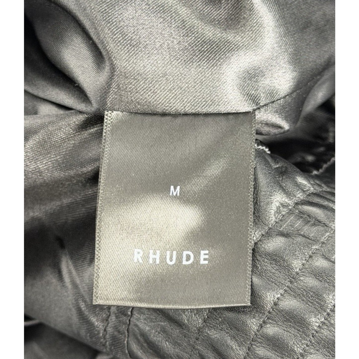 Rhude Leather Embossed Suit Jacket in Black Leather Size M