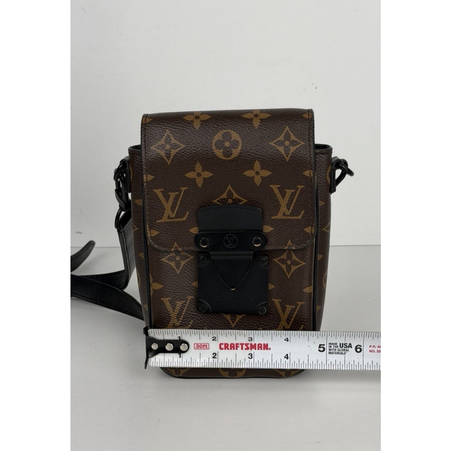 Louis Vuitton Crossbody S Lock Brown Monogram Coated Canvas NFC D5
