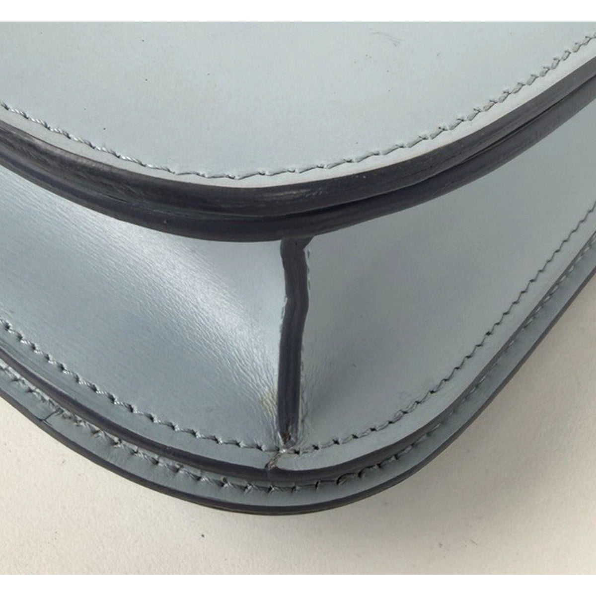 Celine Classic Box Bag Shoulder BagMedium in Light Blue Calfskin Leather C3