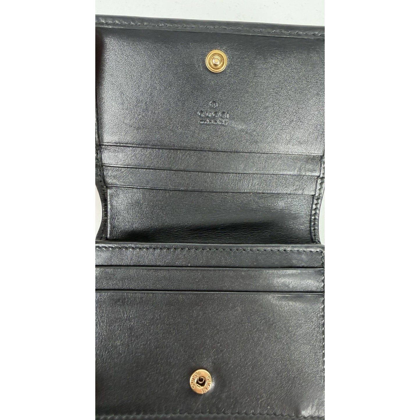 Gucci GG Marmont Matelasse Leather Card Case Wallet in Black K-3