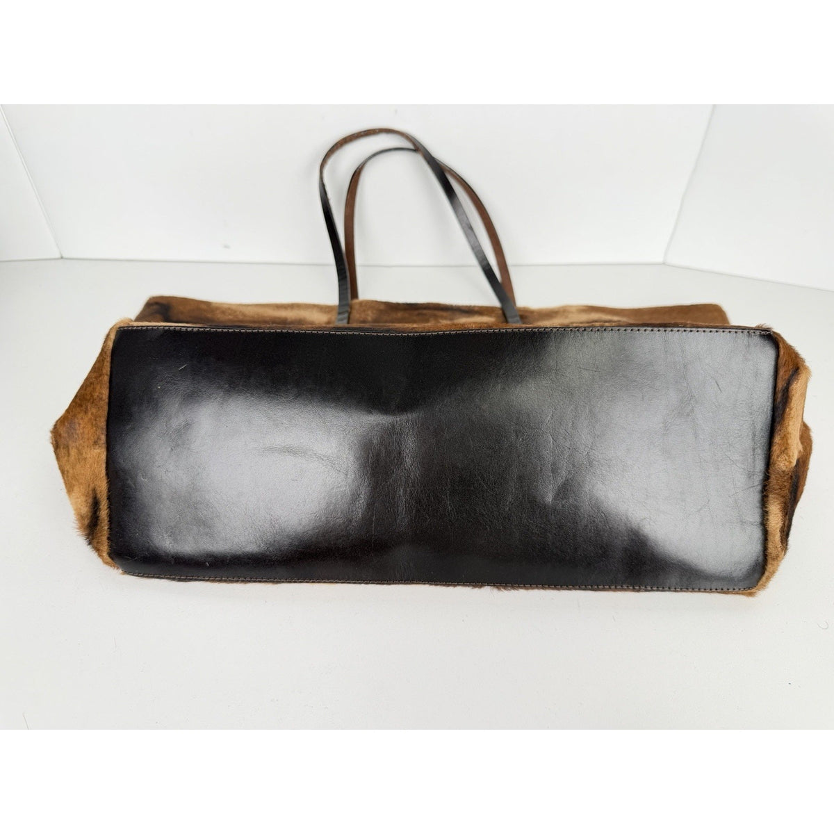Fendi Animal Print Pony Hair Tote Bag Vintage S-06