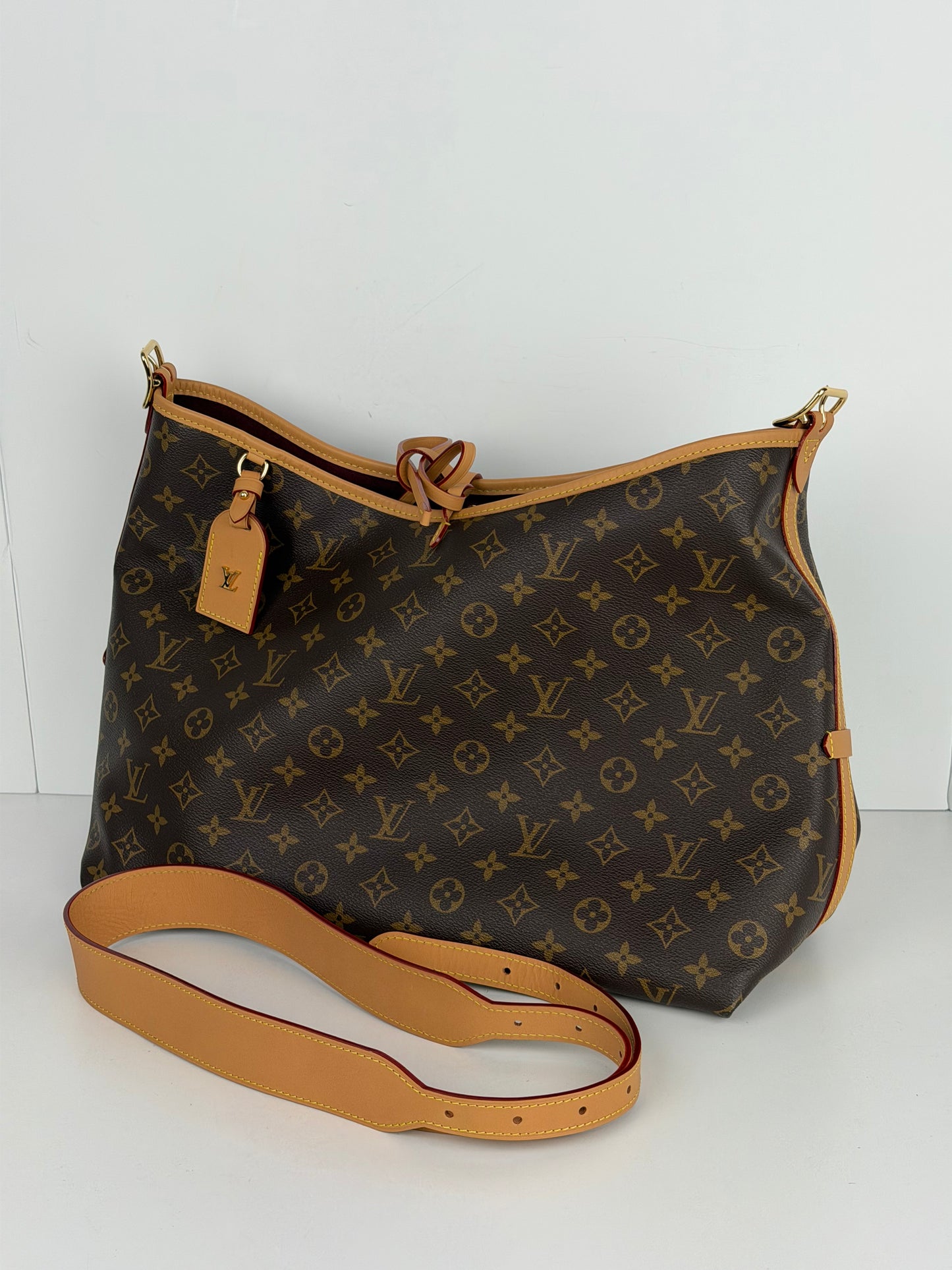 Louis Vuitton CarryAll MM Shoulder Bag in Brown LV Monogram Coated Canvas YC-6