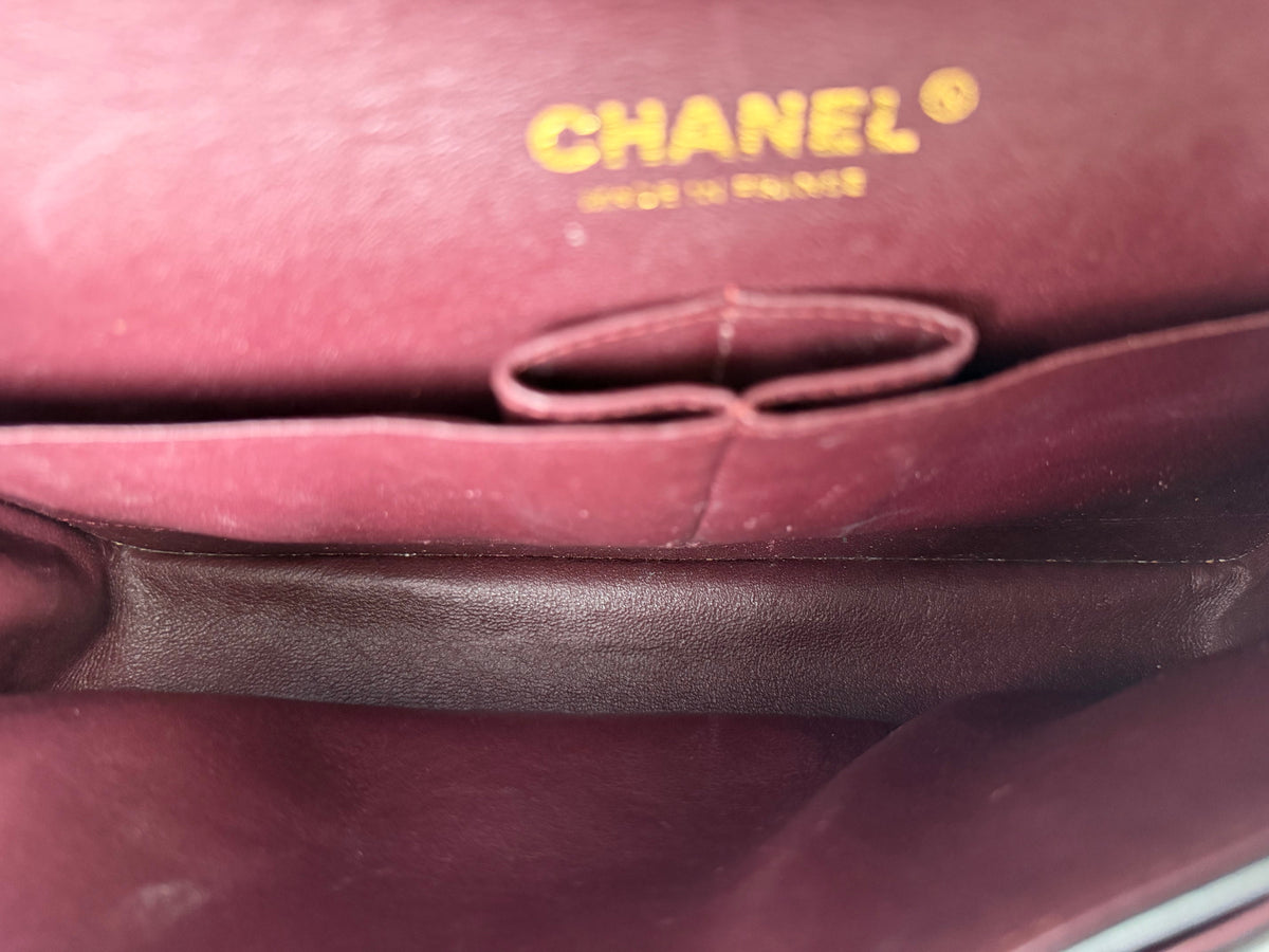 Chanel Classic Medium Double Flap Bag in Black Lambskin Gold Hardware 2019 YD2