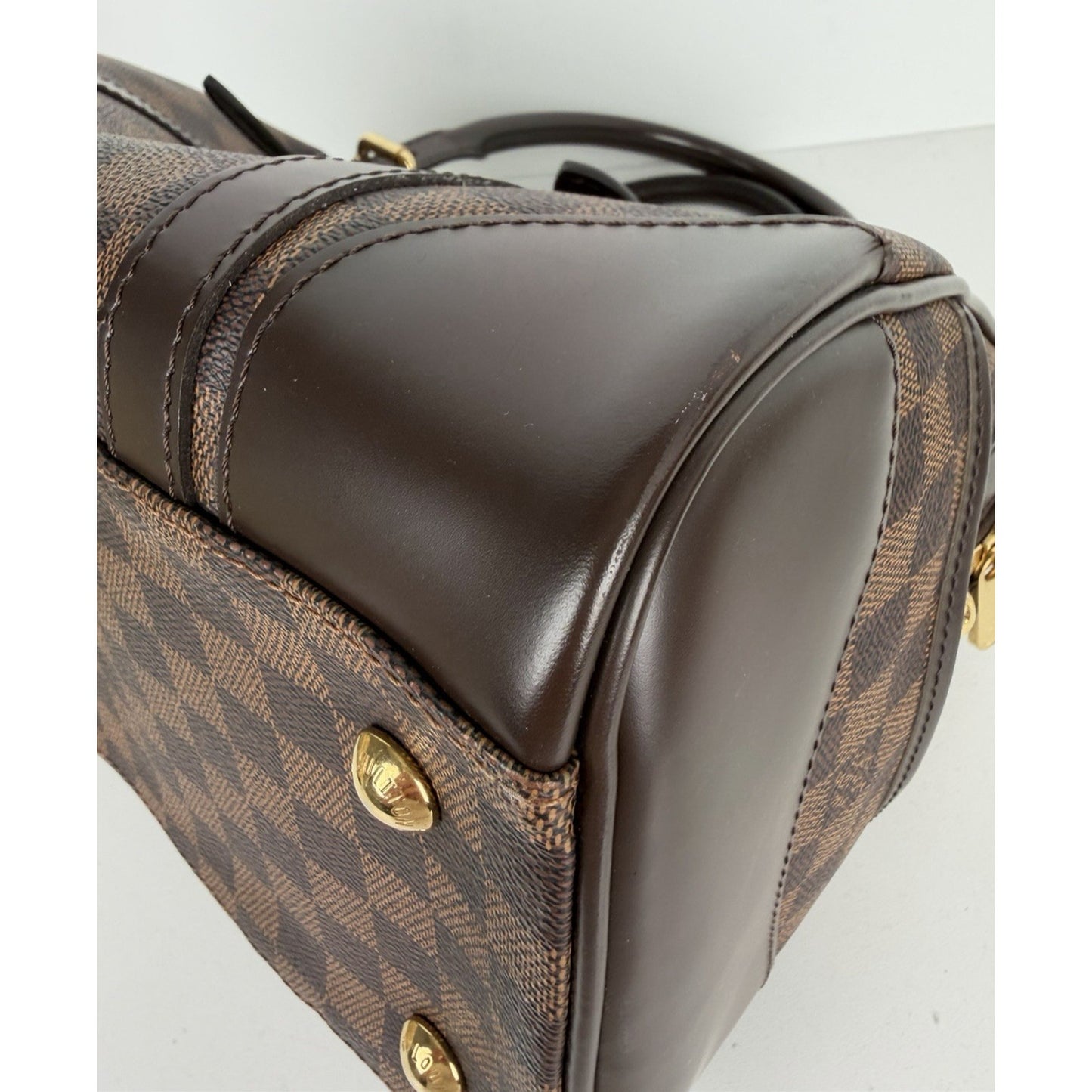 Louis Vuitton Berkeley Satchel Bag in Damier Ebene Coated Canvas 2012 S
