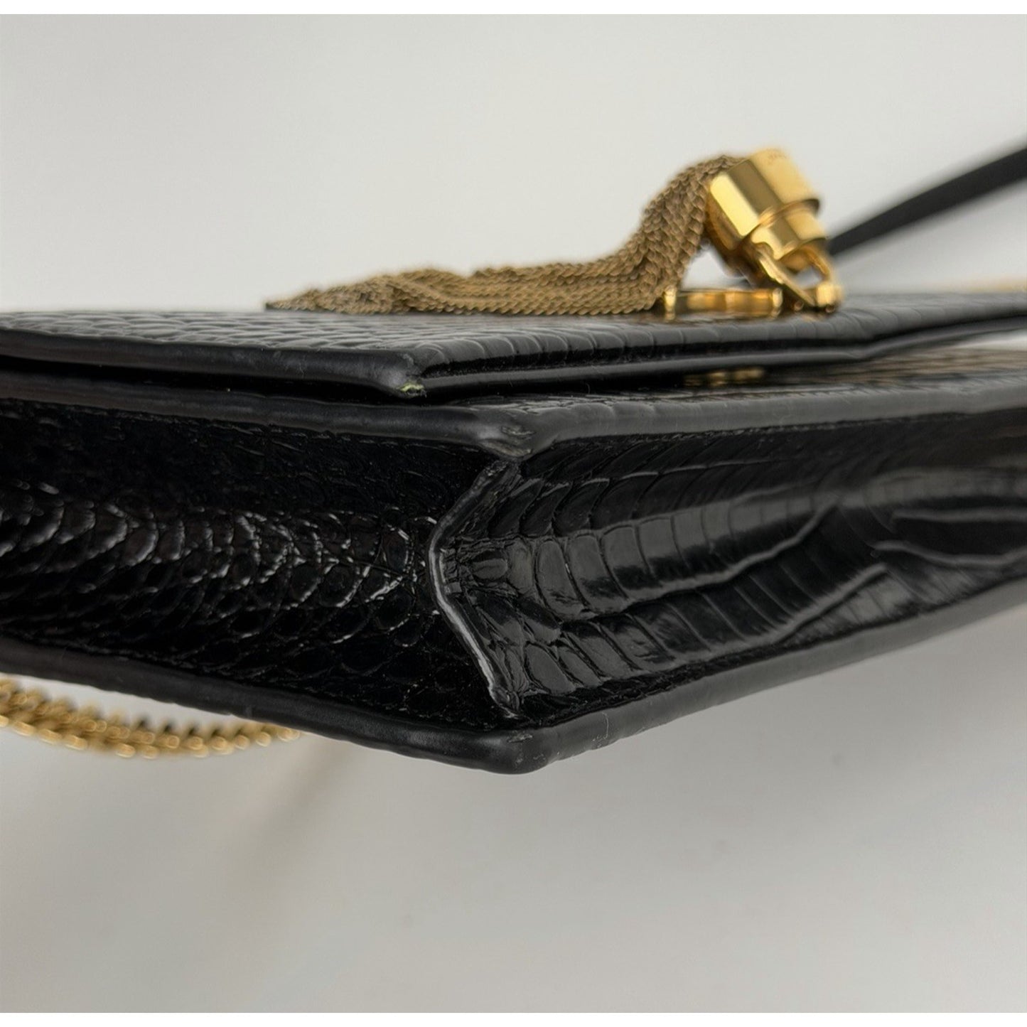 Saint Laurent Kate Shoulder Bag Small Tassel in Black Leather C3