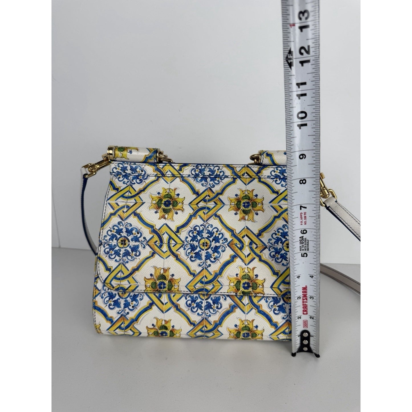 Dolce & Gabbana Dauphine Majolica Miss Sicily Bag Medium Multicolor Leather S13