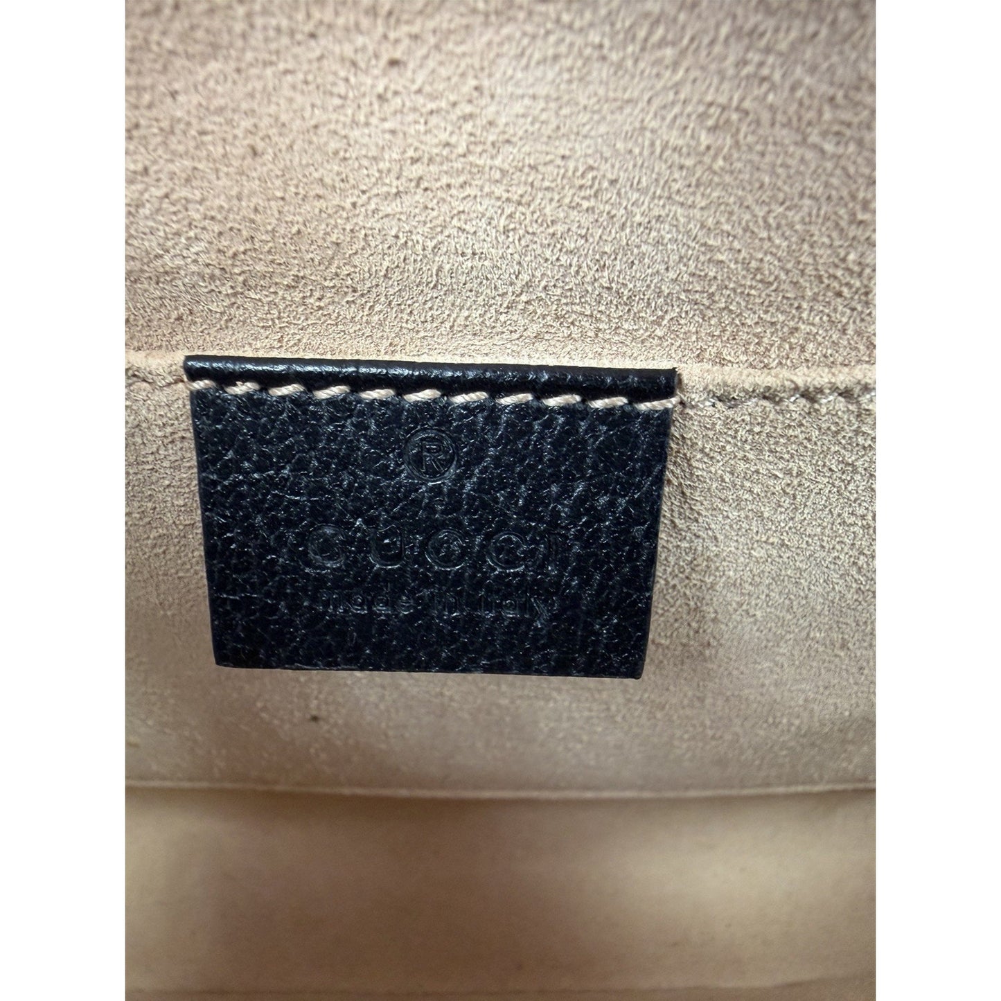 Gucci Ophidia Chain Shoulder Bag Small Black Calfskin Leather with Web Accent E6
