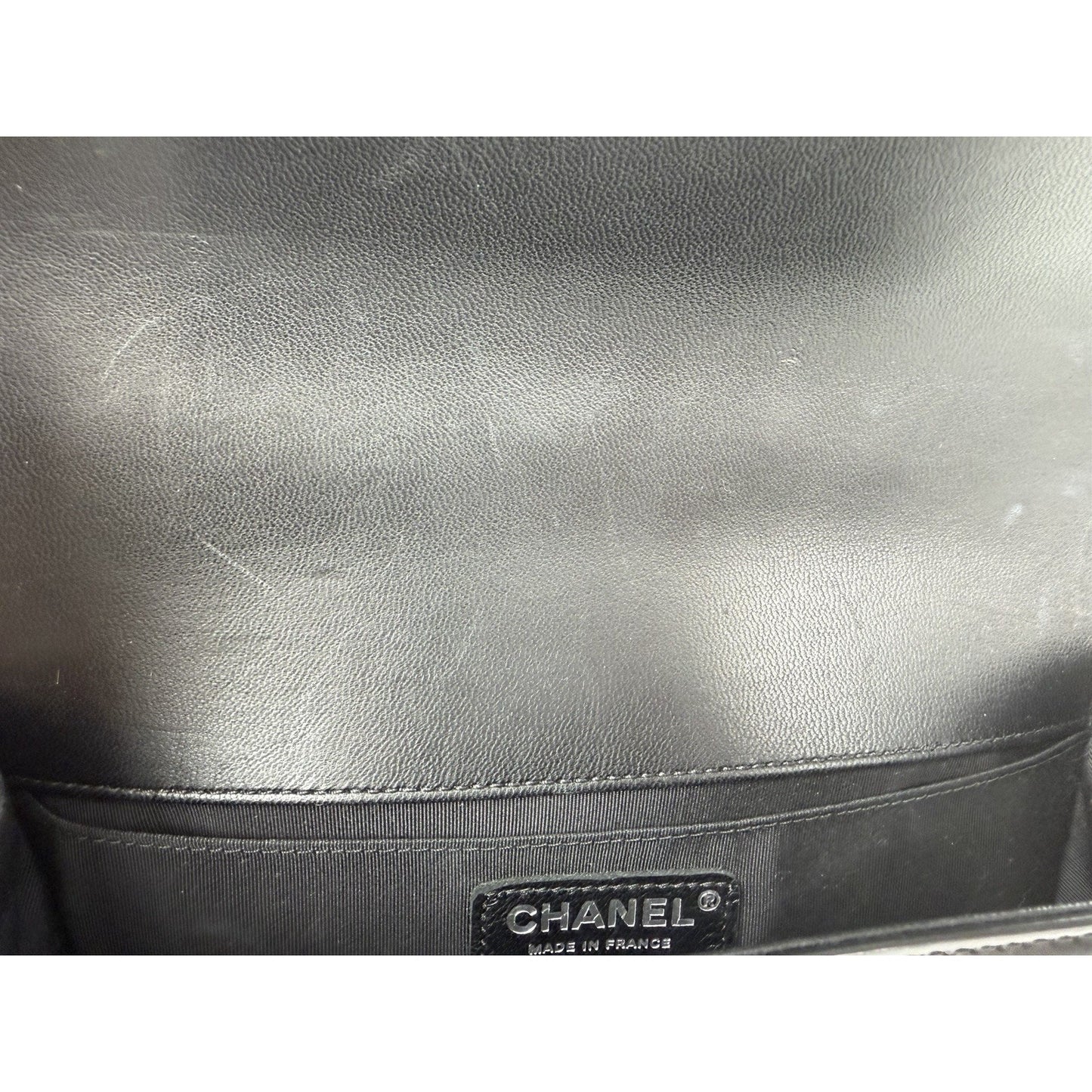 Chanel Reverso Boy Bag Medium in Black Calfskin Leather 2015-2016 B6