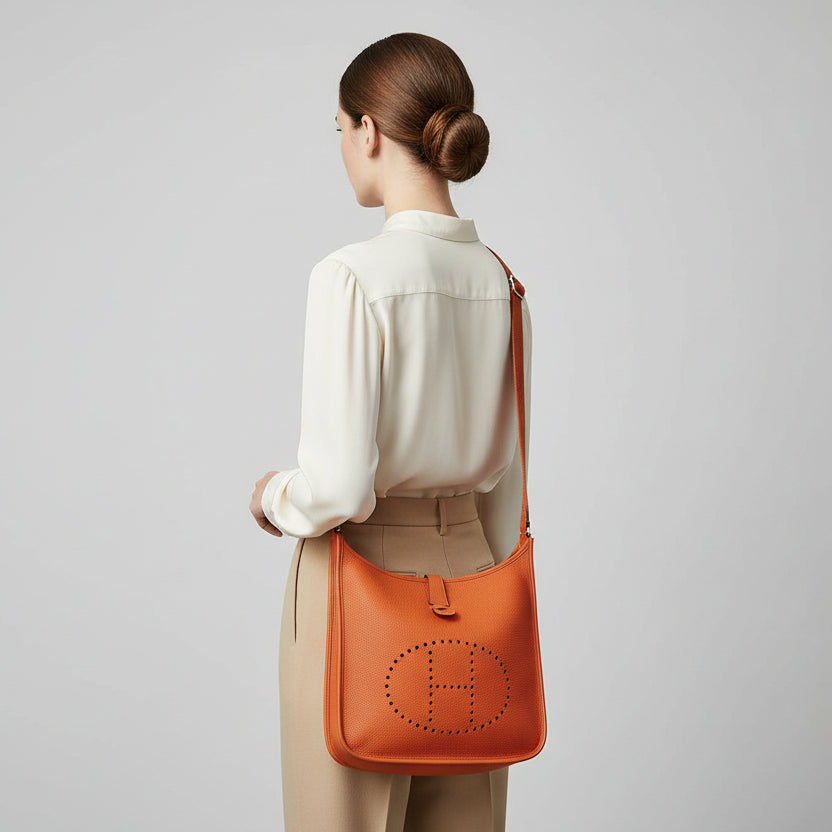 Hermes Evelyne 29 Bag Orange Poppy Taurillon Clemence Leather 2017