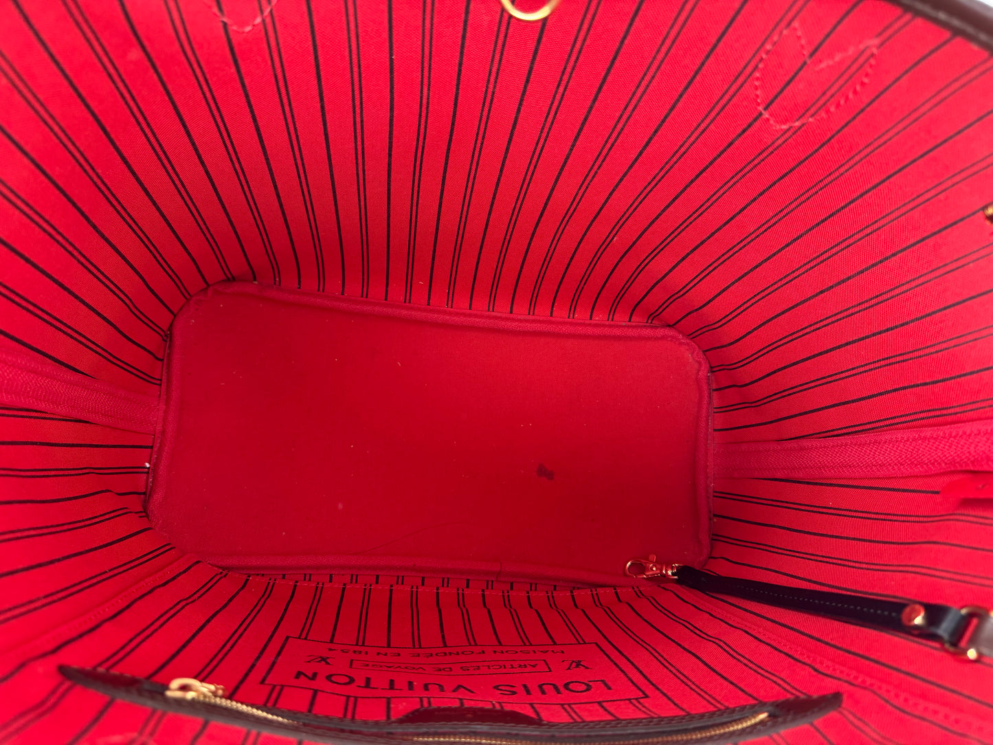 Louis Vuitton Neverfull MM Tote Bag in Damier Ebene Coated Canvas 2015 YE-1