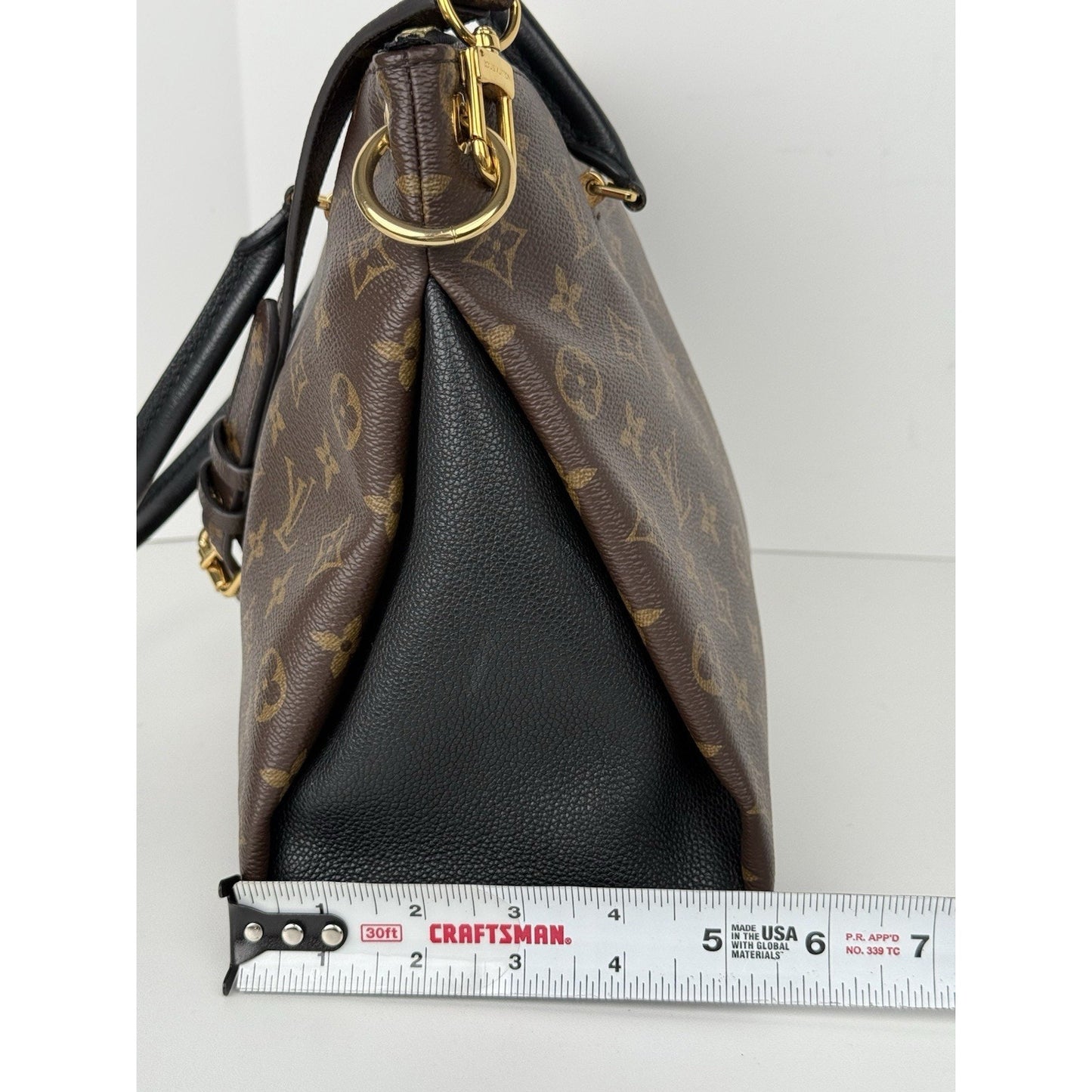 Louis Vuitton Pallas Black Interior Tote BB Brown Canvas/Leather