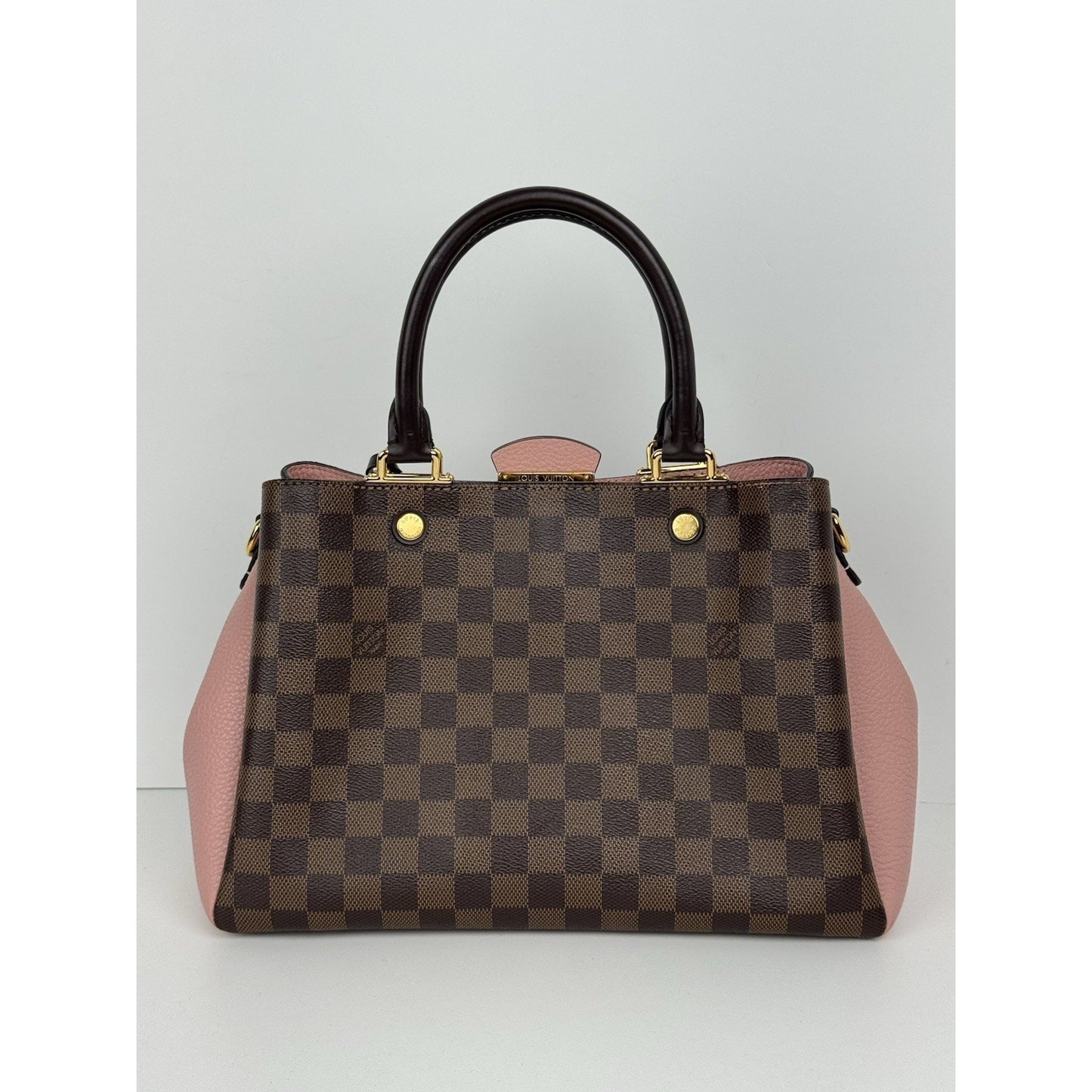 Louis Vuitton Damier Ebene Taurillon Brittany Magnolia Handbag