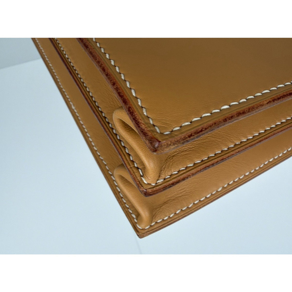 Hermes Sac a Depeches 41 Briefcase Bag in Gold Leather C-4
