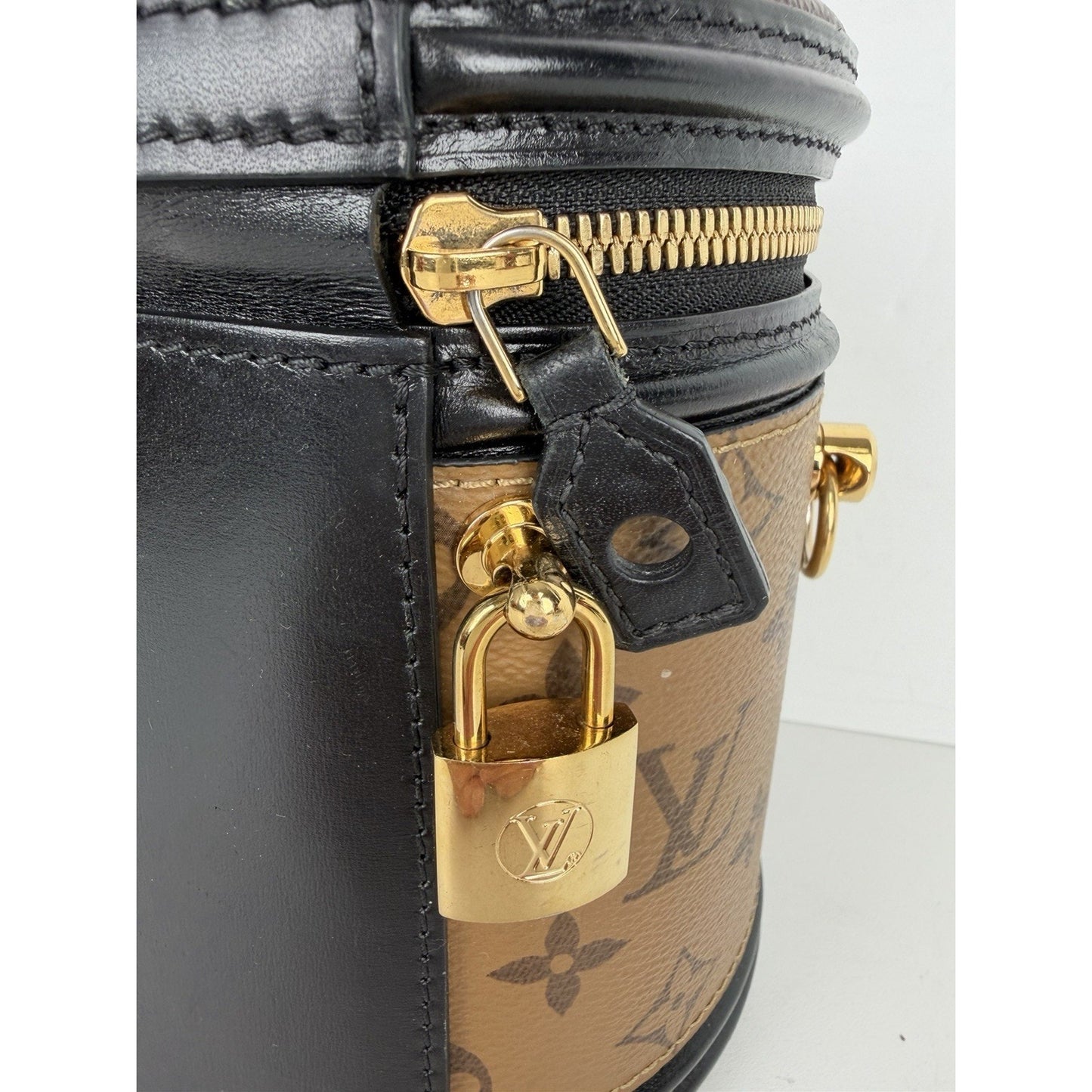 Louis Vuitton Cannes Handbag in Brown LV Reverse Monogram Coated Canvas NFC B-6