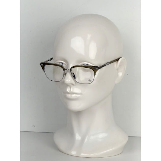 Chrome Hearts Vertical Smile 2 Square Eyeglasses Silver-Tone Metal