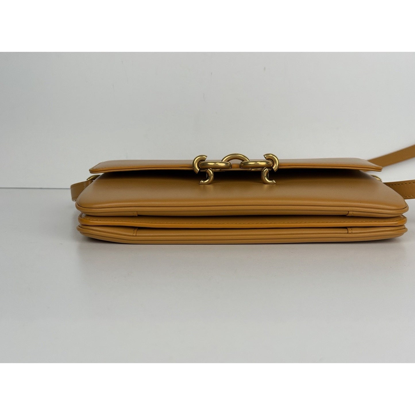 Saint Laurent Le Maillon Shoulder Bag in Yellow Leather for Women D3