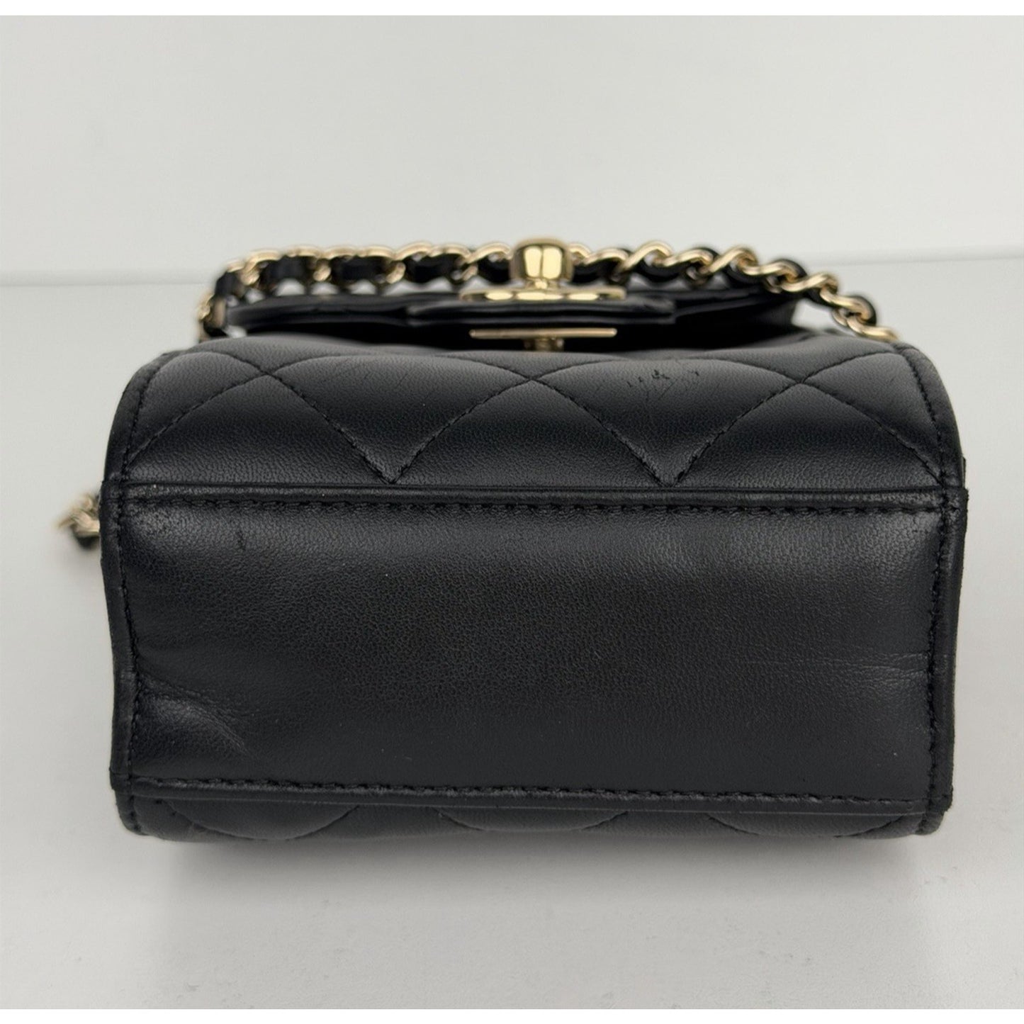 Chanel Classic Phone Holder Crossbody Bag in Black Quilted Leather 2017 C2