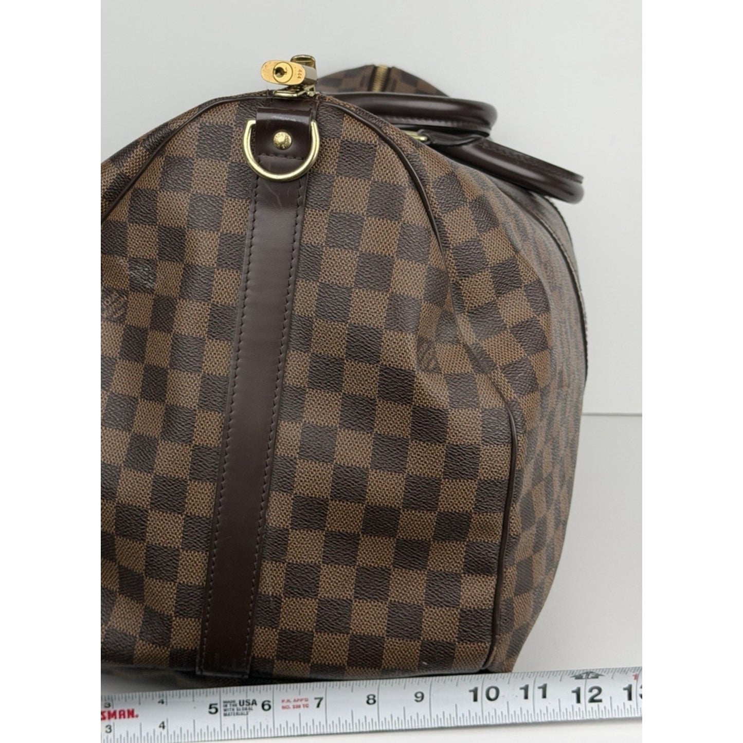 Louis Vuitton Keepall 55 Damier Ebene Brown Canvas Duffel Bag (2015)