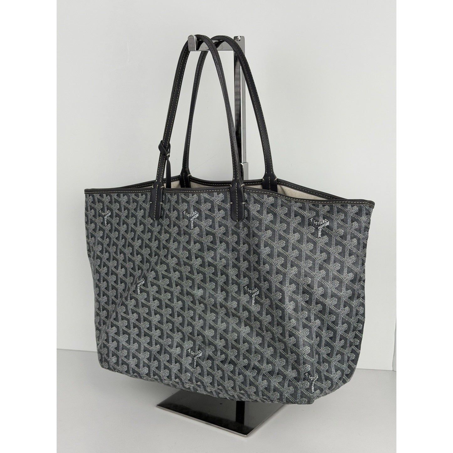 Goyard Saint Louis Tote Bag PM in Grey Goyardine Coated Canvas B-4