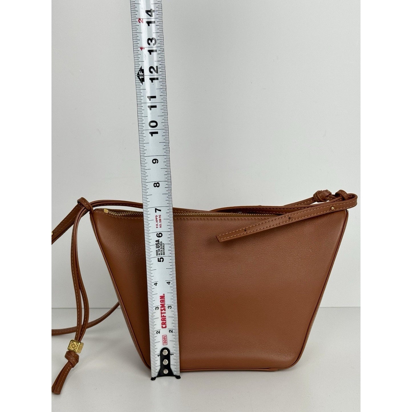 Loewe Mini Hammock Hobo Bag in Brown Leather with Gold Hardware E-3