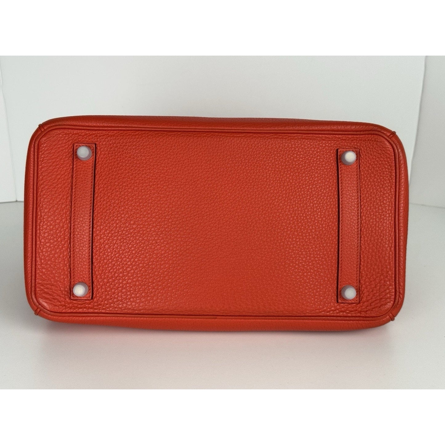 Hermes Birkin 35 Handbag in Red Clemence Leather with Palladium Hardware D-4