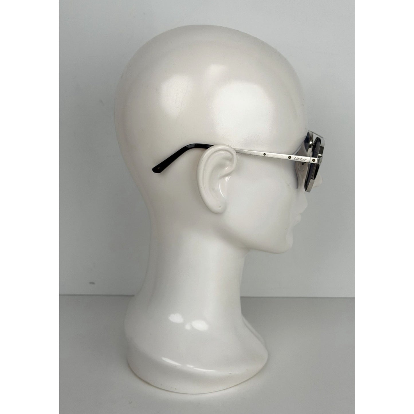 Cartier Santos de Cartier Aviator-Style Sunglasses Dark Blue Lense K1