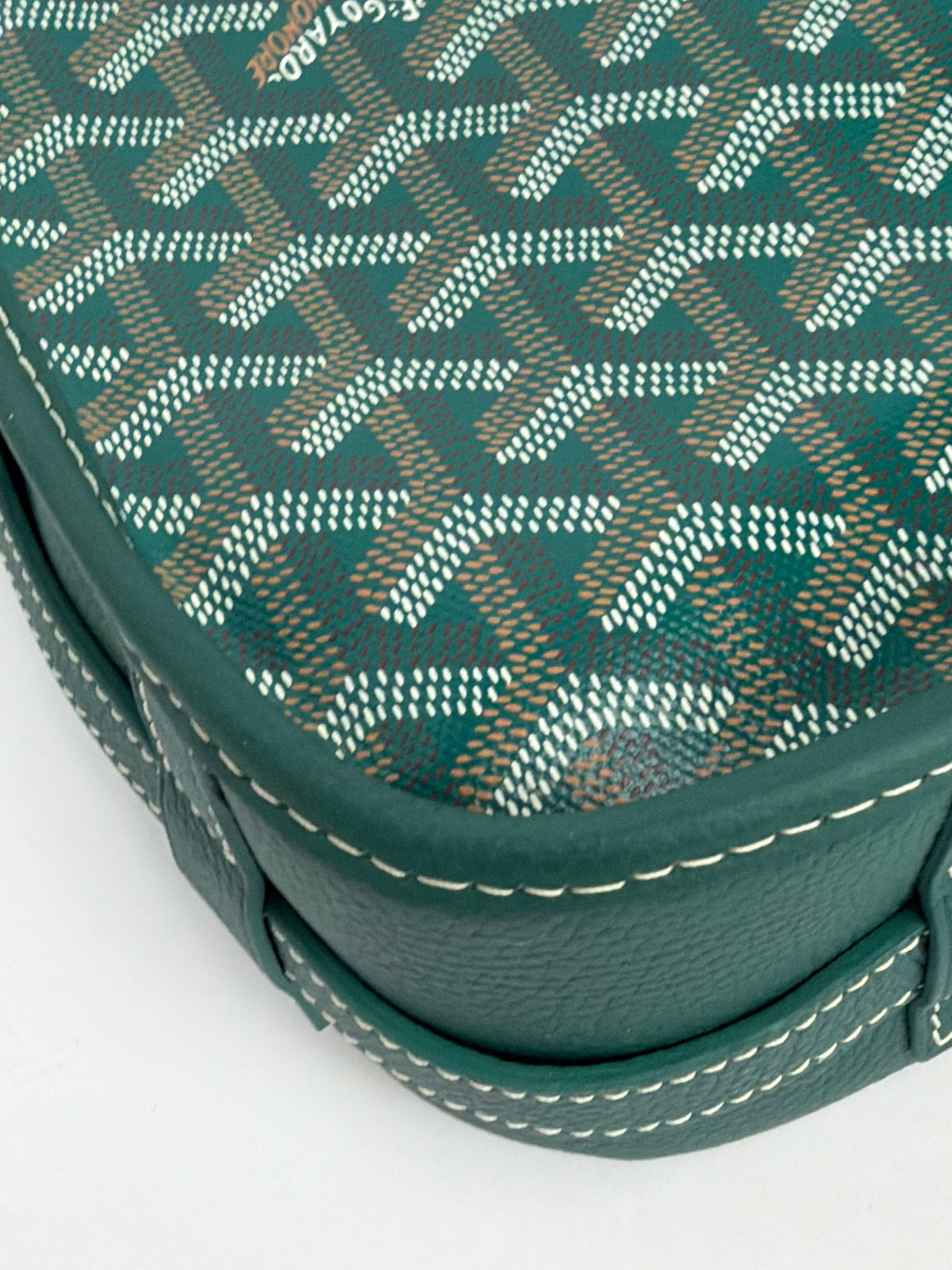 Goyard Belvedere MM Messenger Bag in Green Goyardine Coated Canvas YE-5