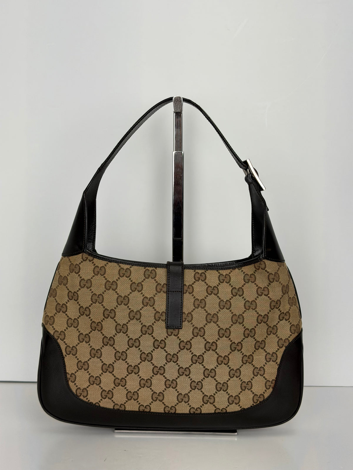 Gucci Jackie Shoulder Bag Vintage in Brown GG Canvas YU-3