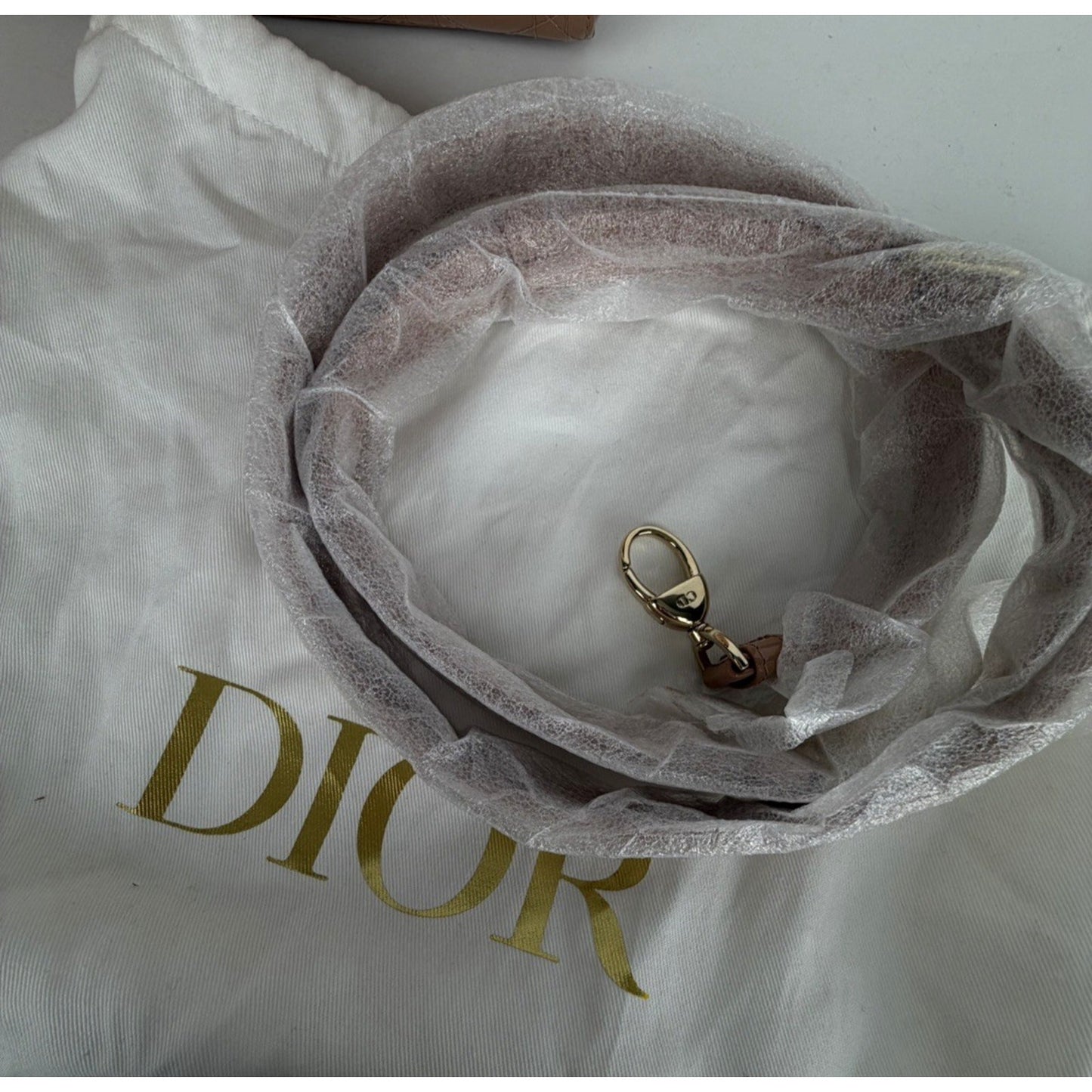 Christian Dior Lady Dior Medium Bag in Neutral High-Gloss Patent Leather D1