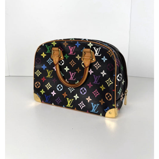 Louis Vuitton Trouville Top Handle Bag in Black Coated Canvas Vintage 2005 E2