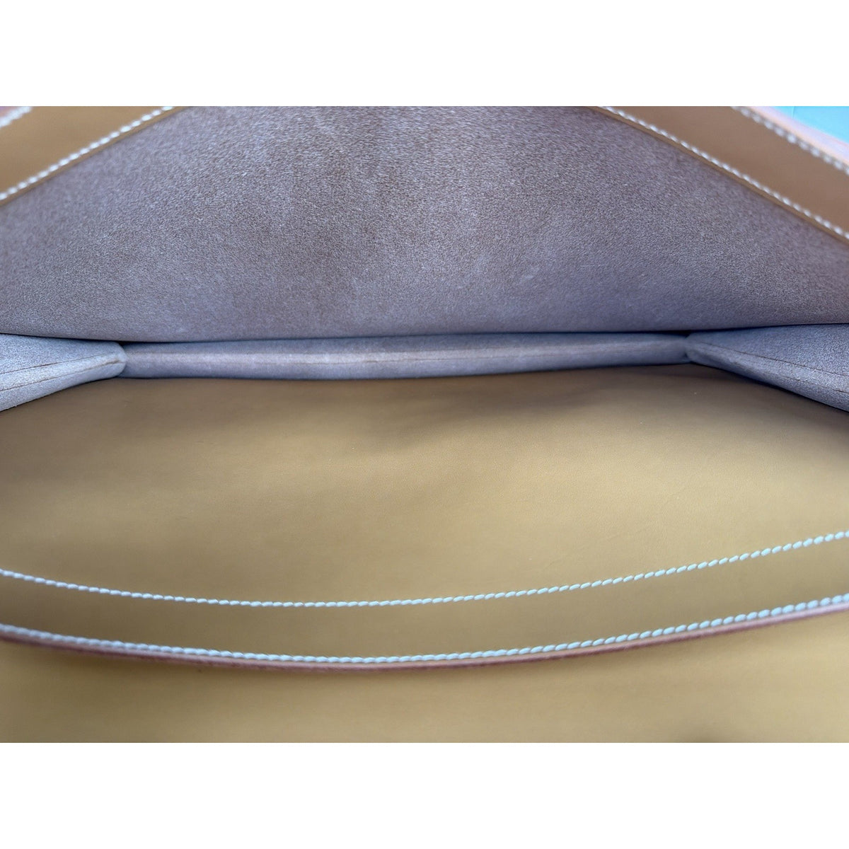 Hermes Sac a Depeches 41 Briefcase Bag in Gold Leather C-4