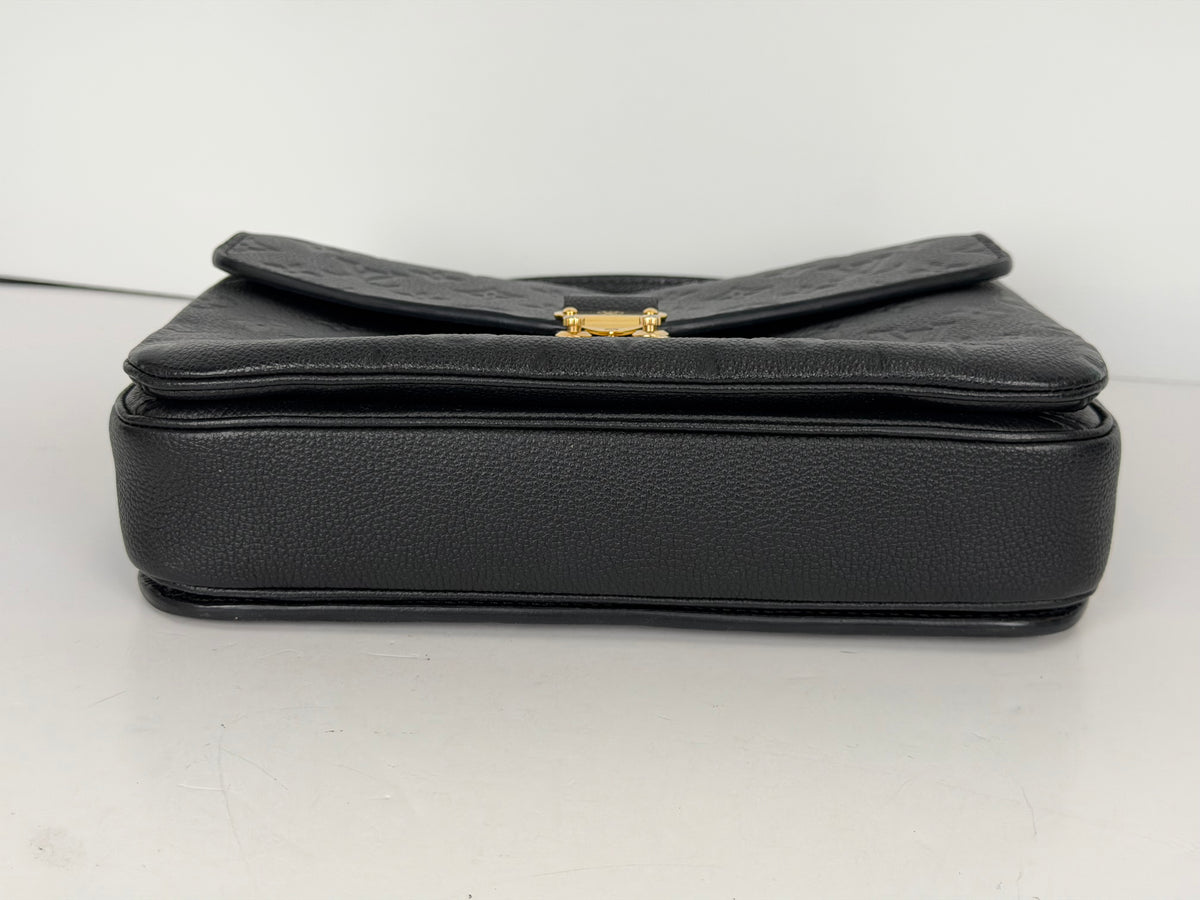 Louis Vuitton Pochette Metis Bag in Black Monogram Empreinte Leather NFC YE-5