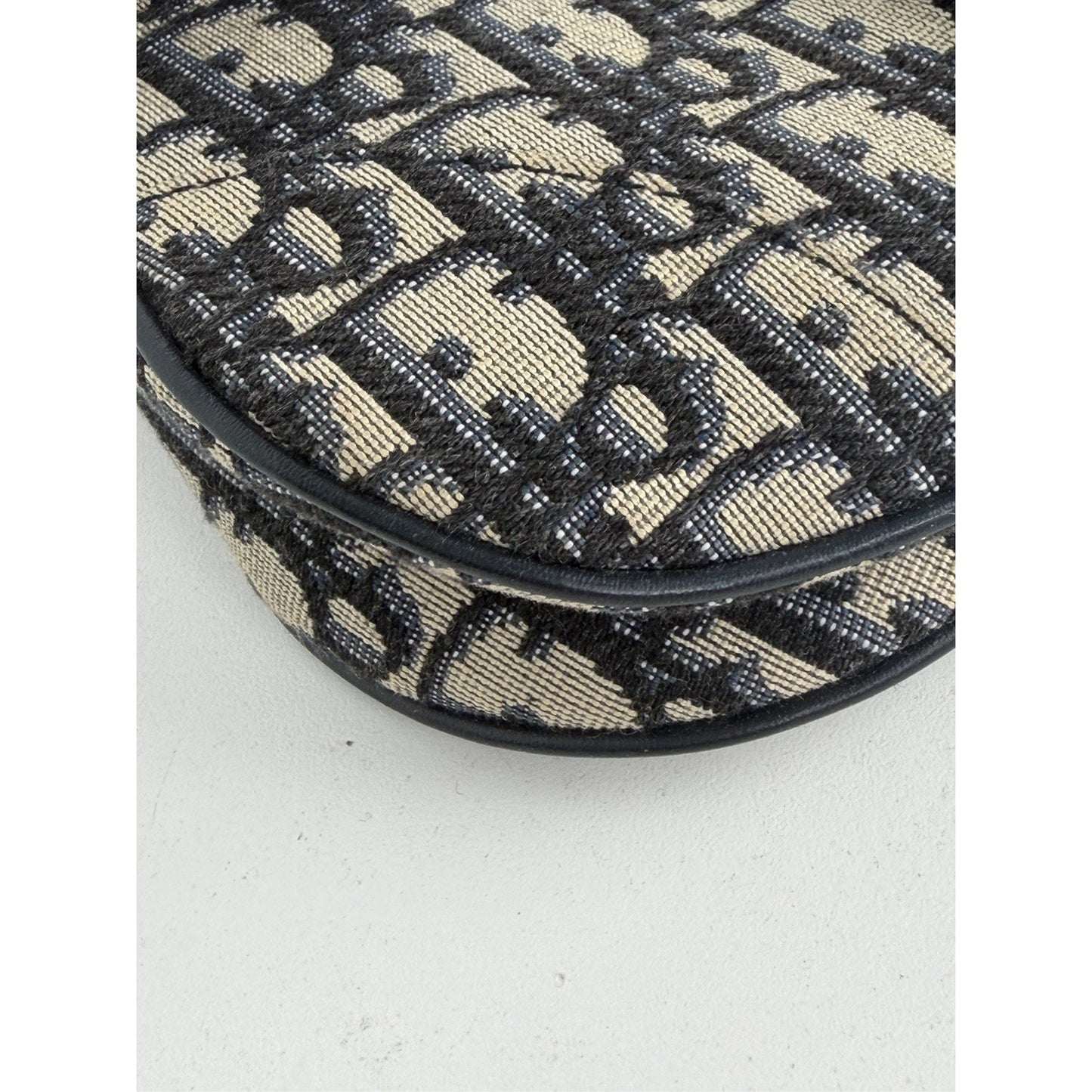 Dior Saddle Bag Mini in Blue Oblique Jacquard Canvas Gold-Tone Hardware 2019 E-8