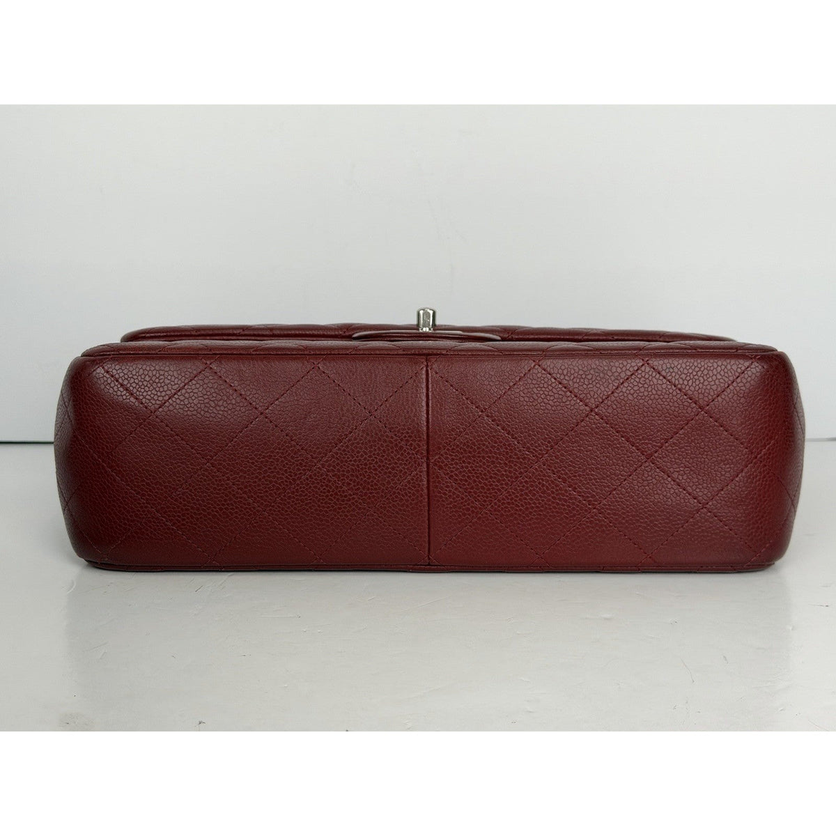 Chanel Jumbo Classic Flap Bag in Deep Red Caviar Quilted Leather 2013-2014 D1