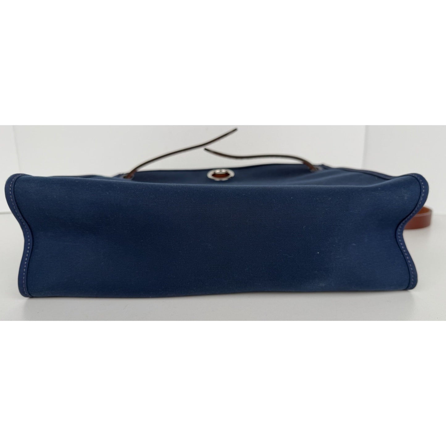 Hermes Herbag Zip 31 Bag Blue Marine Canvas with Vache Hunter Leather 2015 D2