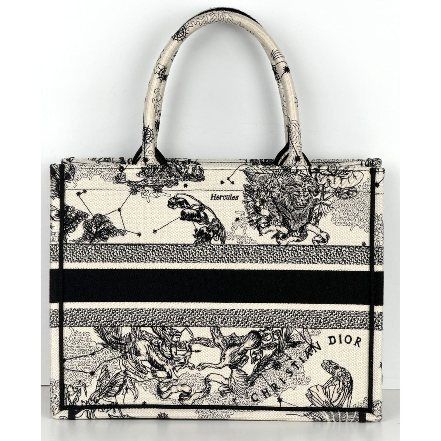 Christian Dior Book Tote Medium Bag in the Toile De Jouy Zodiac Embroidery B3
