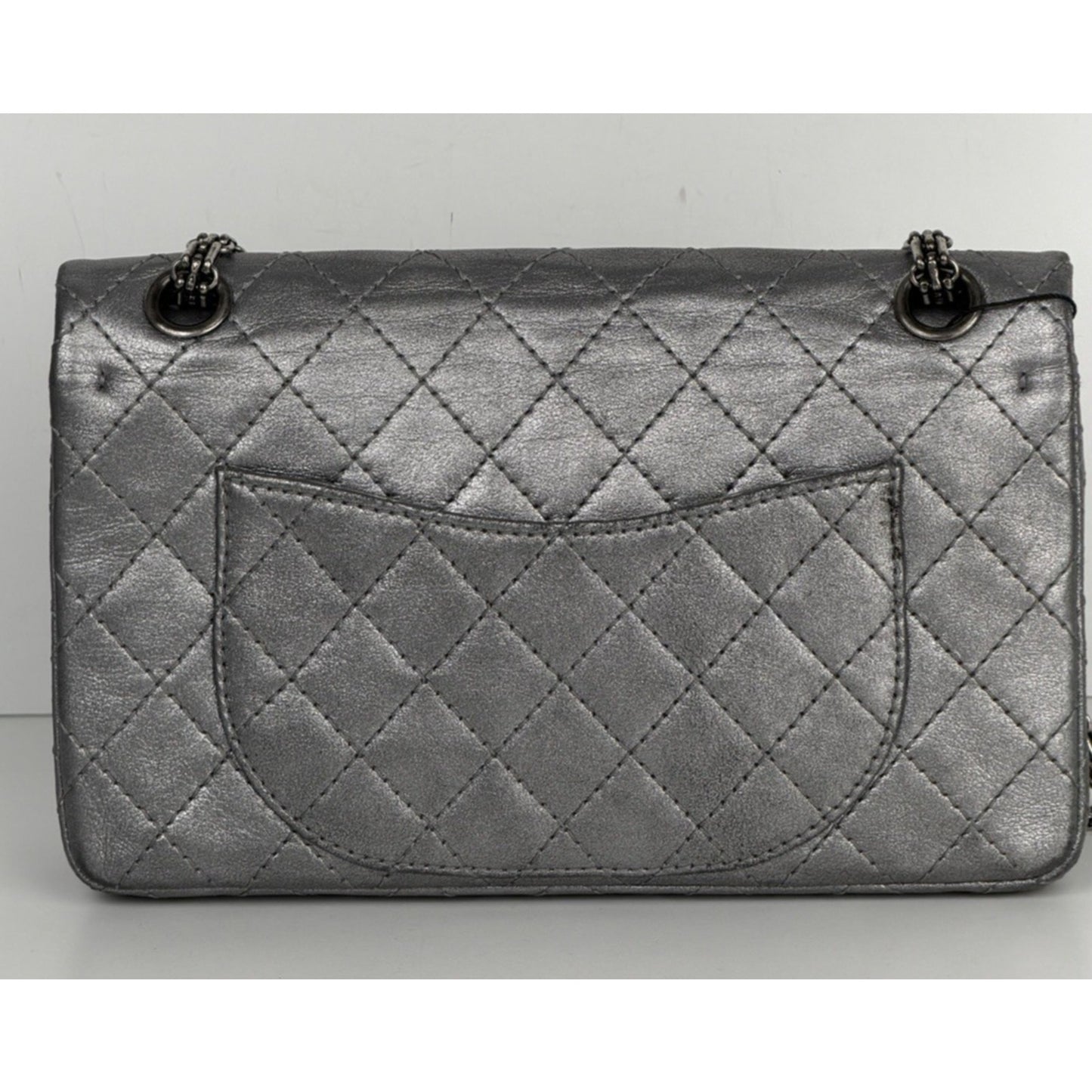 Chanel Lucky Charms 2.55 Reissue Double Flap Bag Metallic Silver 2006-2008 U3