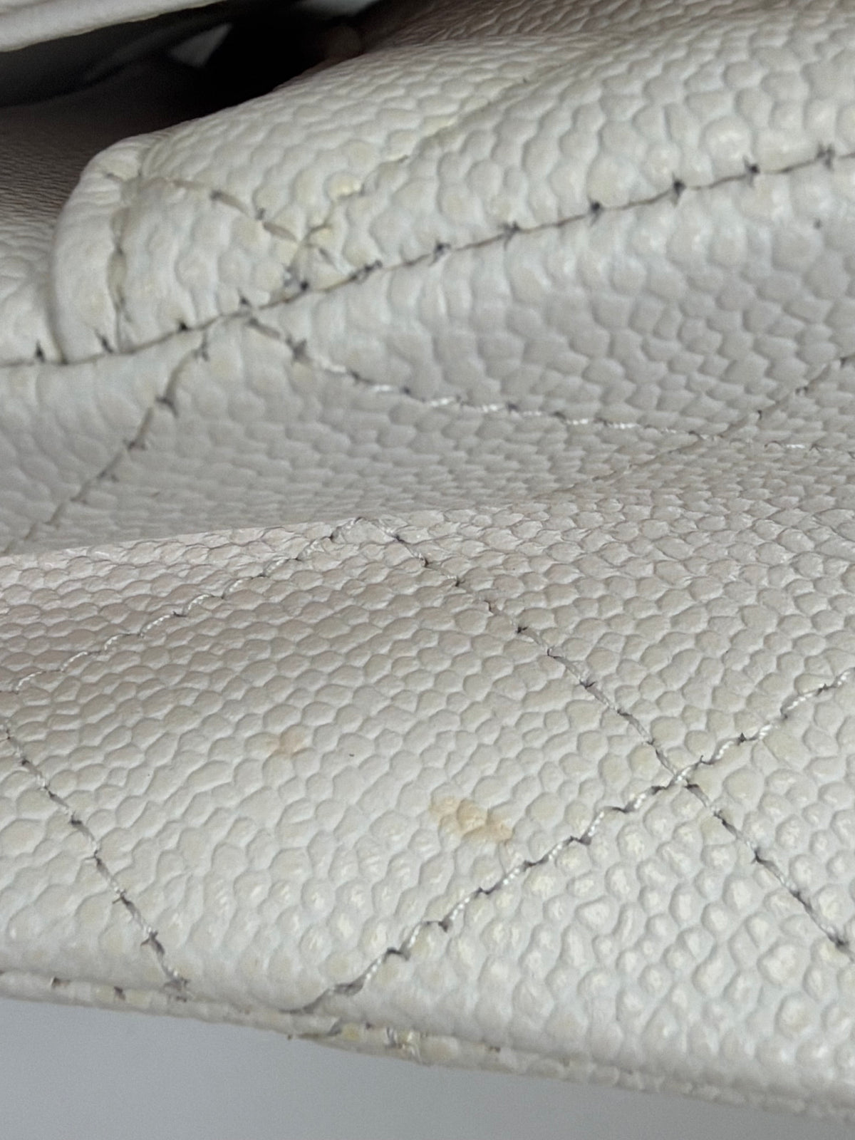 Chanel Caviar Quilted Medium Double Flap Bag in White 2020 D-6