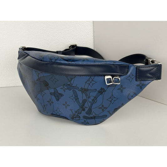 Louis Vuitton Monogram Blue Aqua Garden Discovery Bum Bag PM Body Bag A1