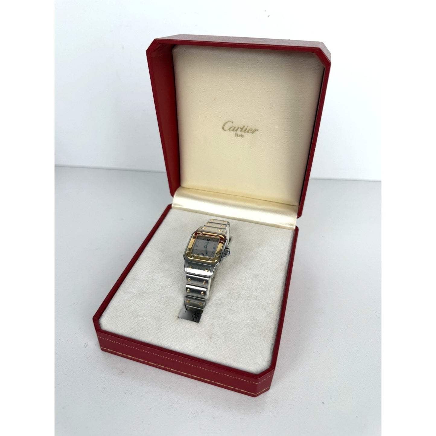 Cartier Santos De Cartier Galbee Watch in Stainless Steel & 18k Yellow Gold